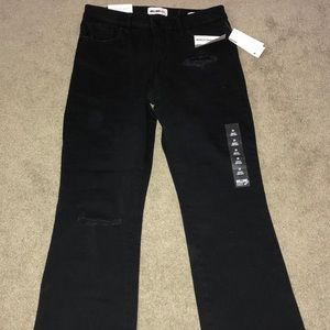 Black Midrise crop boot jeans